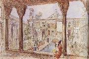 Jean-Paul Laurens Palace of the French Mission in Teheran oil painting on canvas